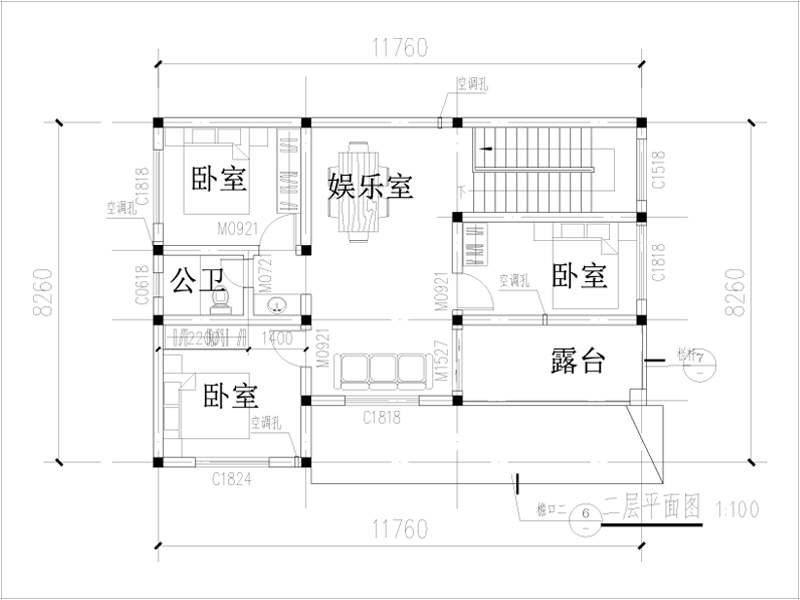 农村自建房二层户型图