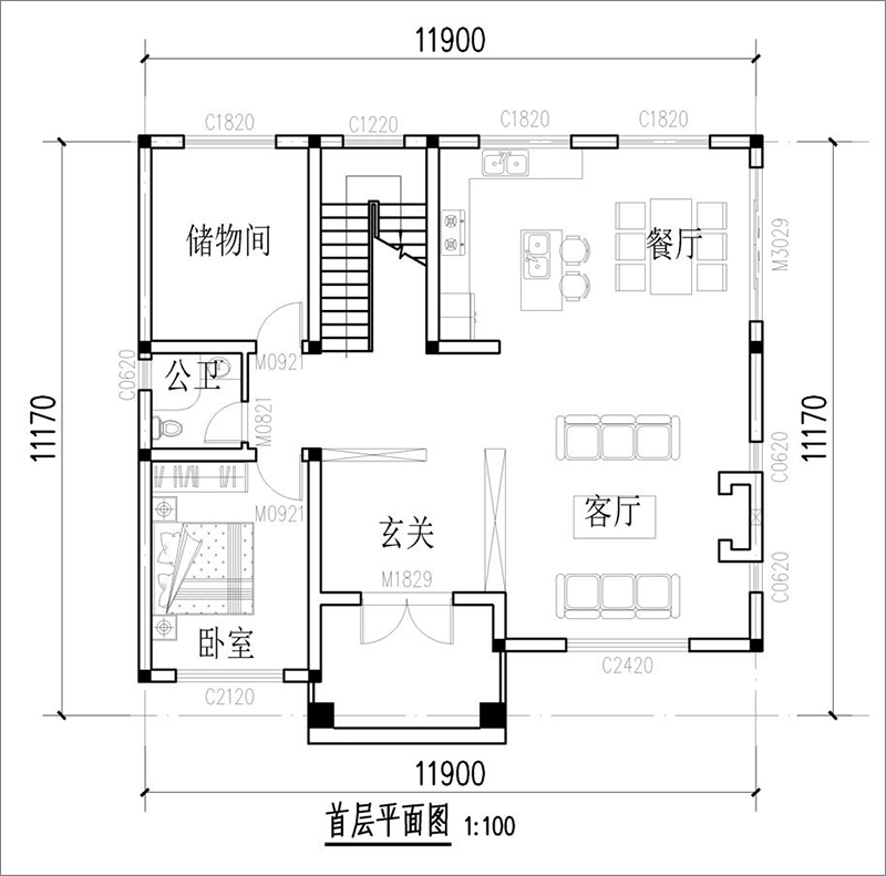 房屋一层平面图