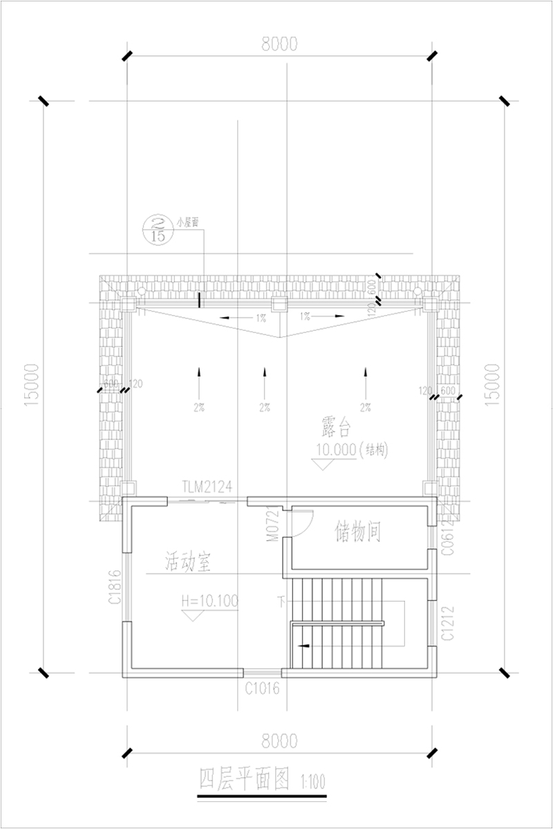 新农村简欧别墅四层户型图