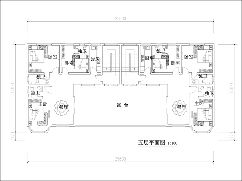 民宿设计五层平面图