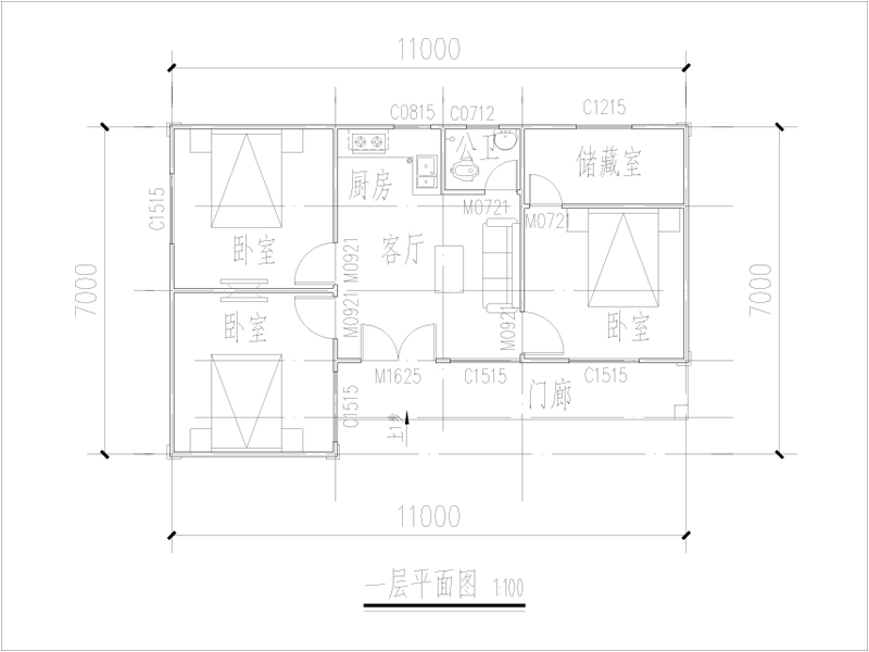 8万农村轻钢别墅户型图