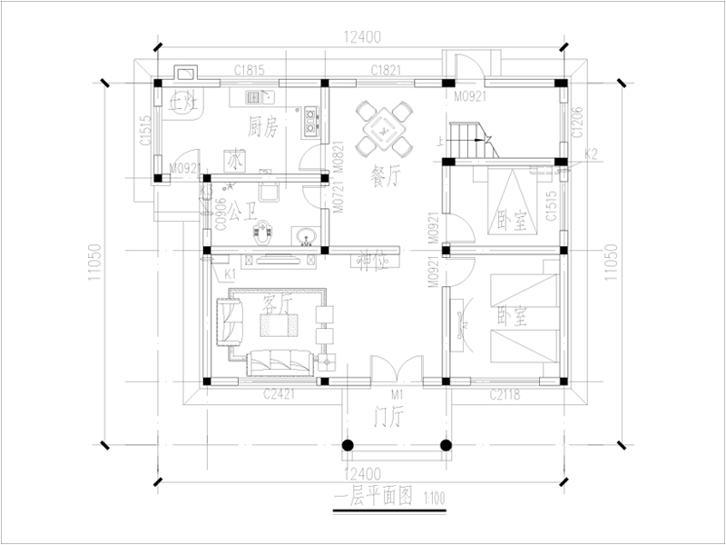 二层别墅设计户型图