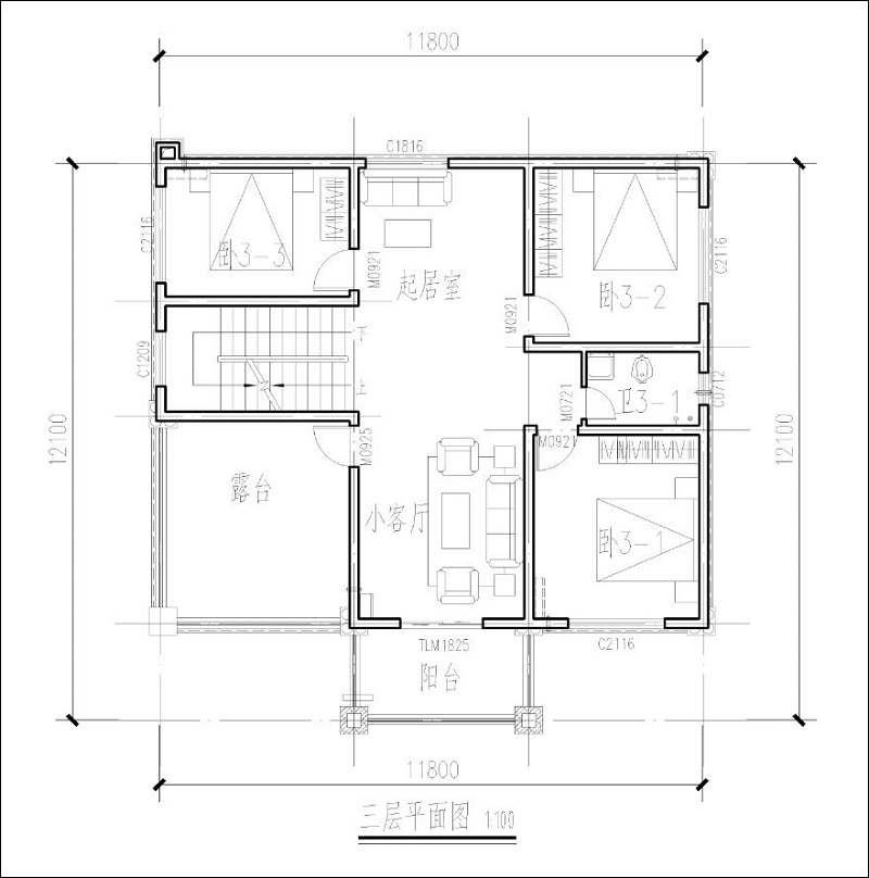 农村豪华别墅平面户型图