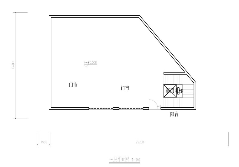 农村四层楼房一层户型图