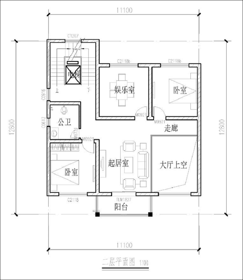 三层简欧别墅平面图