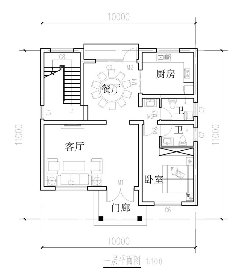三层农村房屋设计户型图