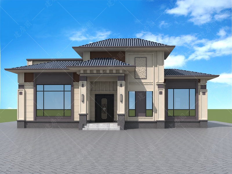 自建房设计图一层半效果图