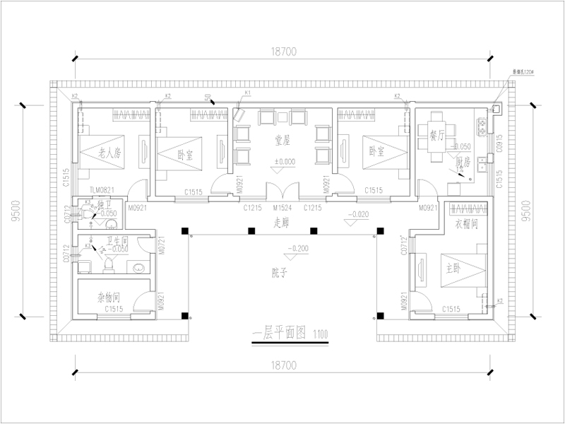 一层农村自建房设计平面图】