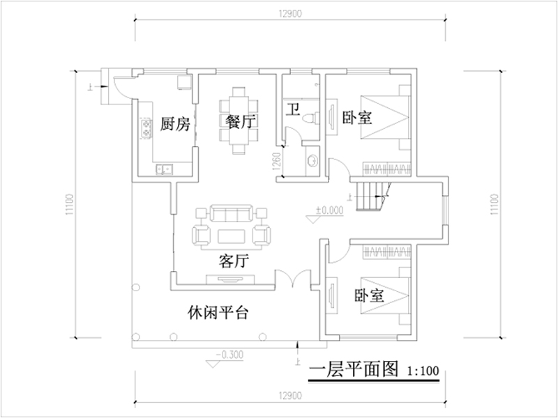 农村自建房设计图一层