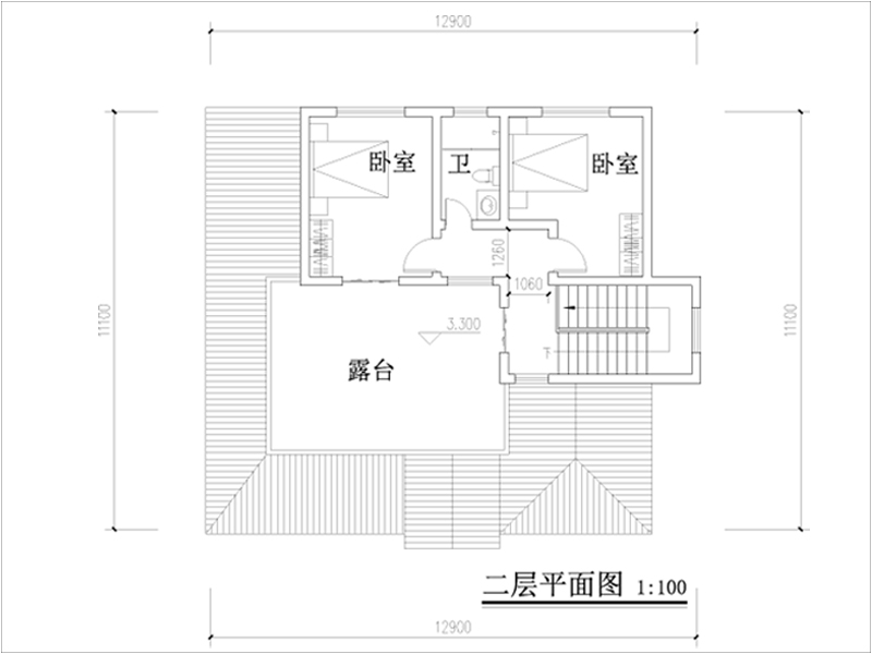 自建房设计图二层平面图