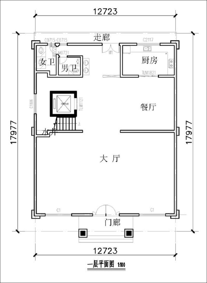民宿一层户型图