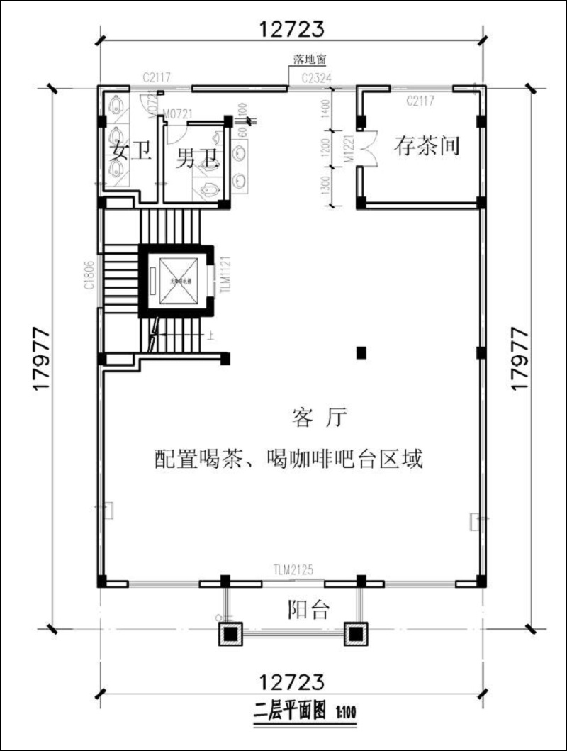 民宿二层户型图
