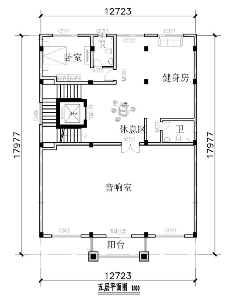 民宿五层户型图