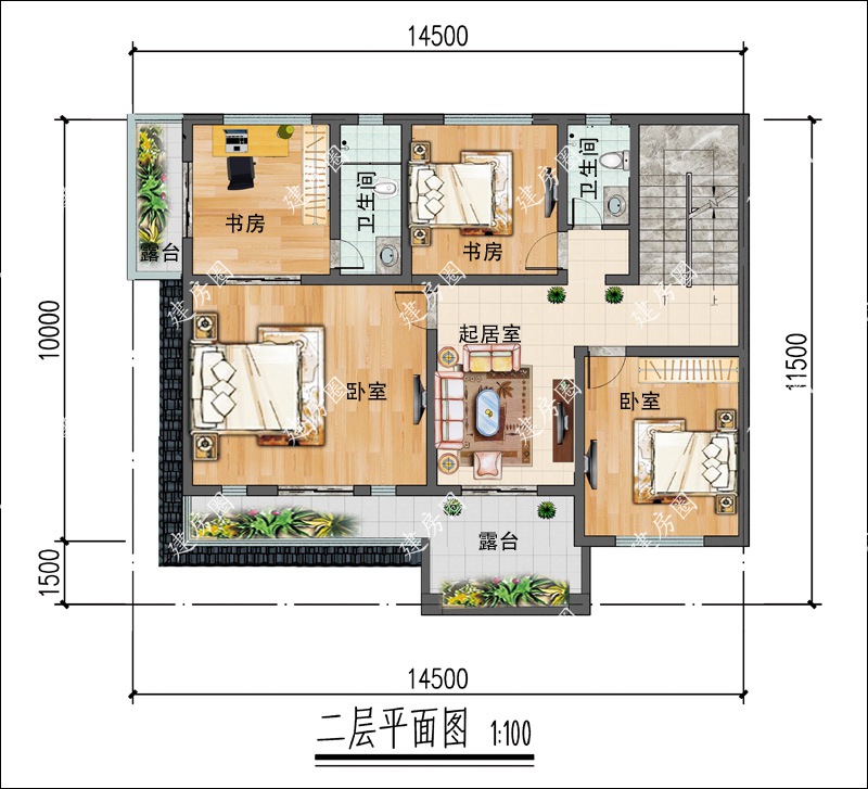 农村三层别墅户型图