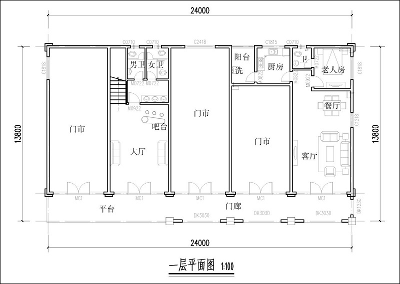 建筑一层平面图