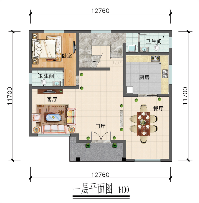 农村140平米自建房平面图