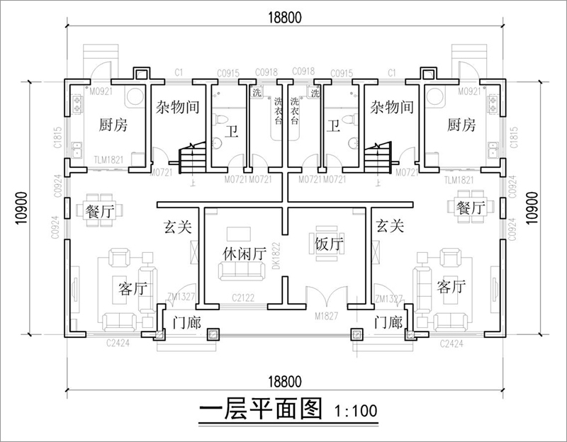 双层楼房户型设计图纸图片