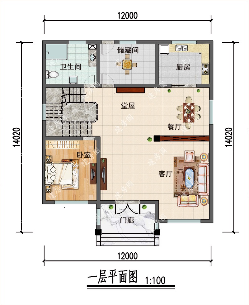 农村二层小洋房户型图