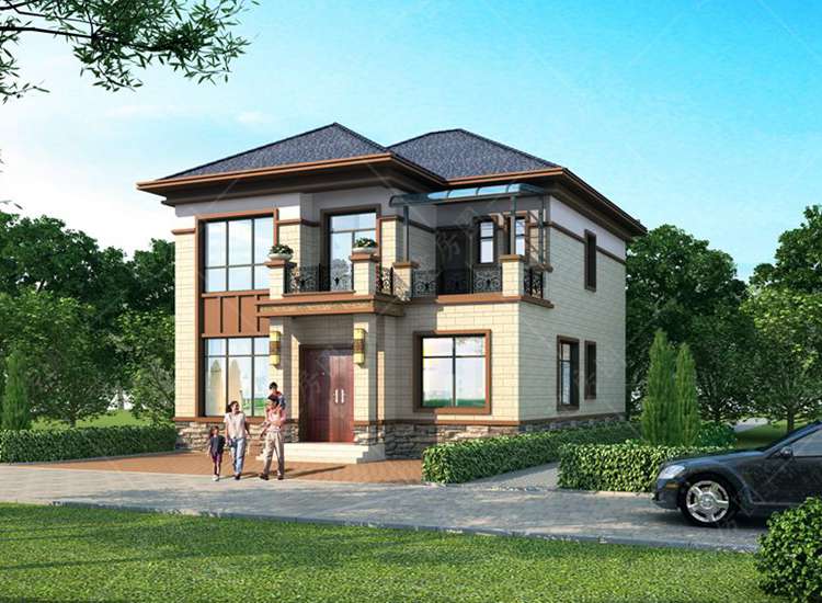 10×12农村建房设计效果图，外观新颖，户型舒适
