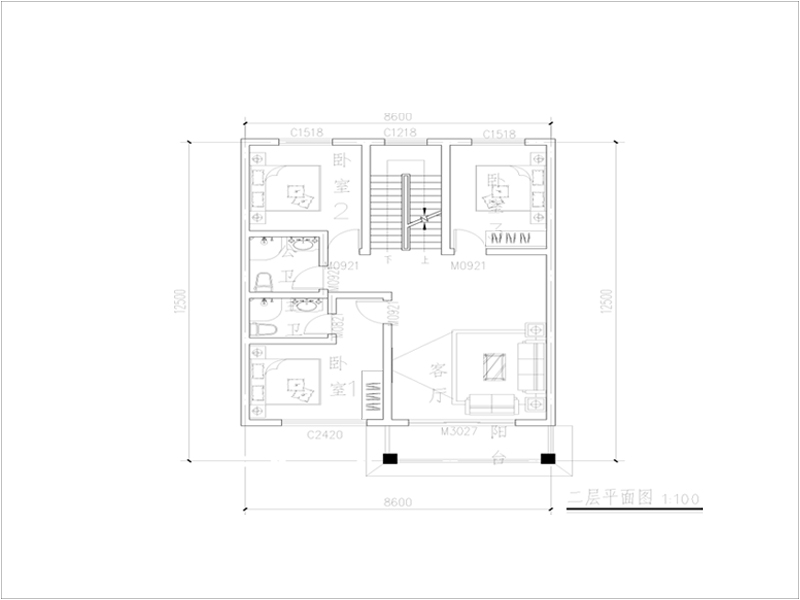 三层自建别墅户型图