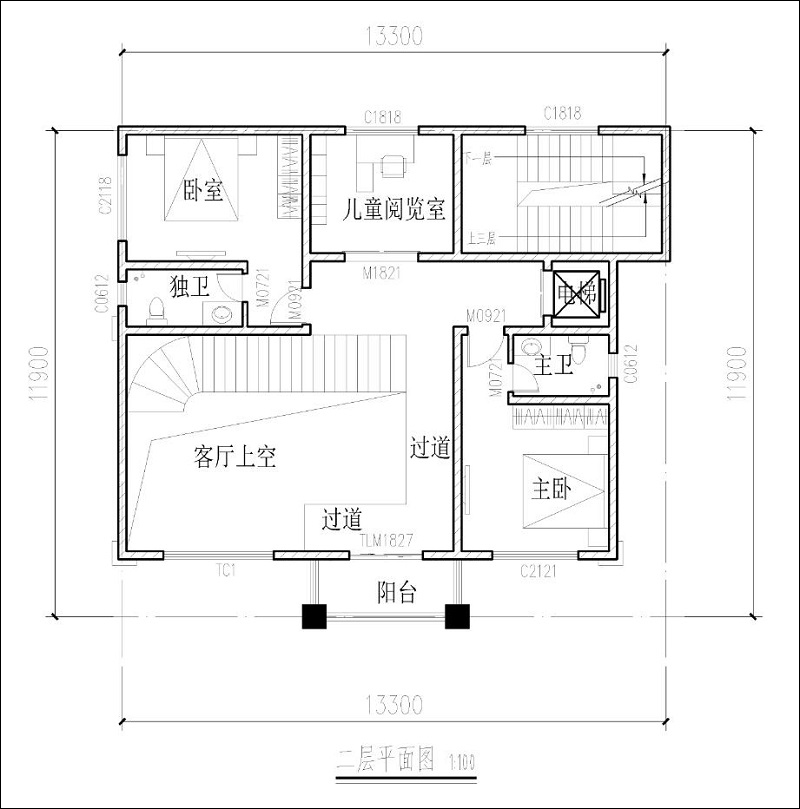 农村自建房设计二层平面图