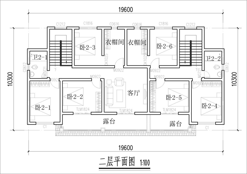 农村双拼别墅外观设计图