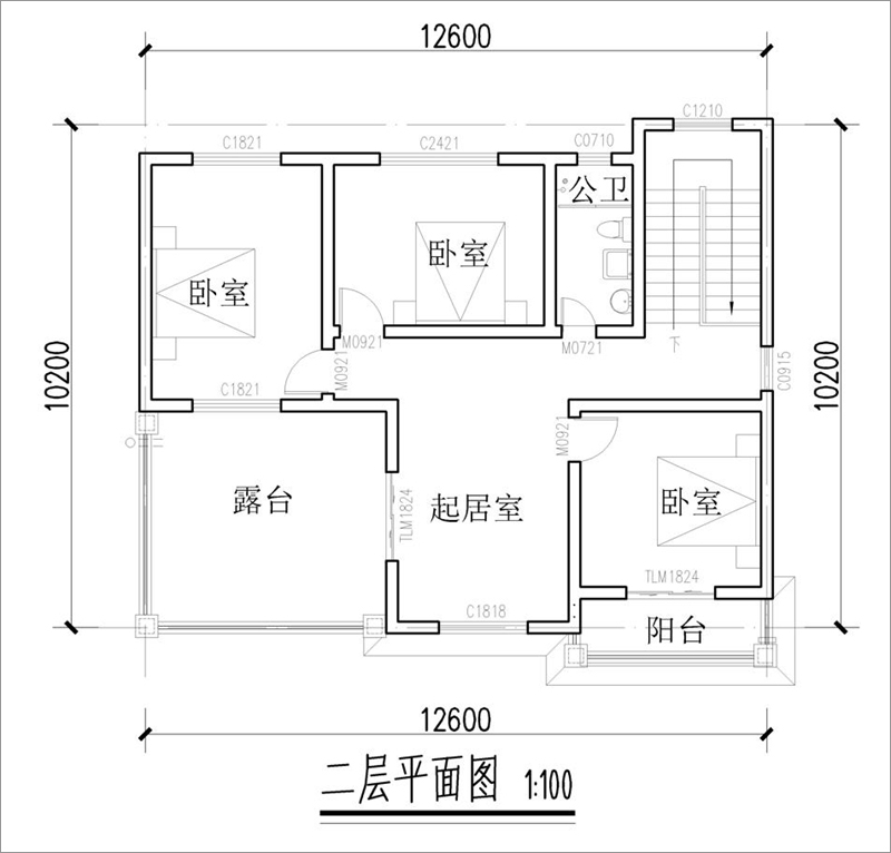 美式乡村风格房子平面图