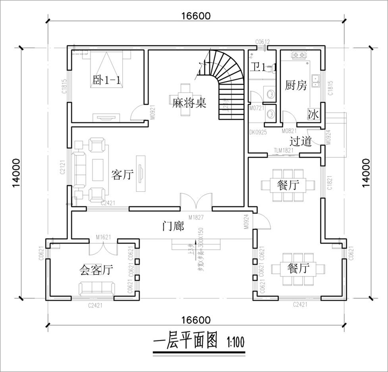 中式别墅设计户型图