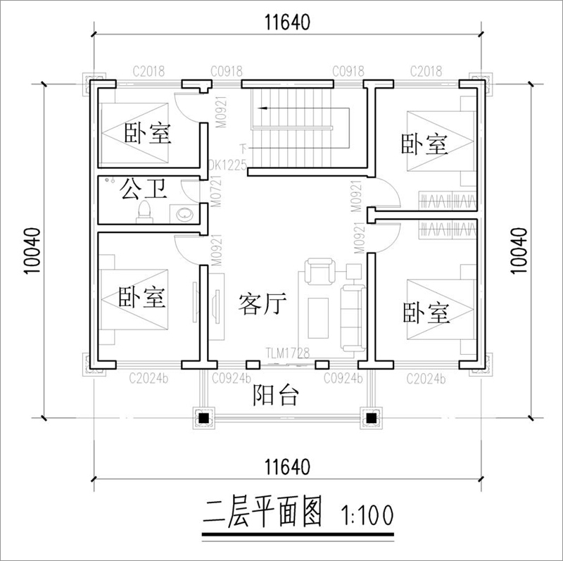 欧式小别墅平面布局图