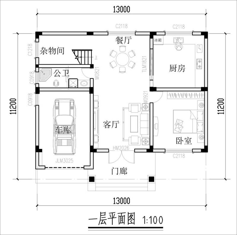 农村自建简单二层别墅平面图