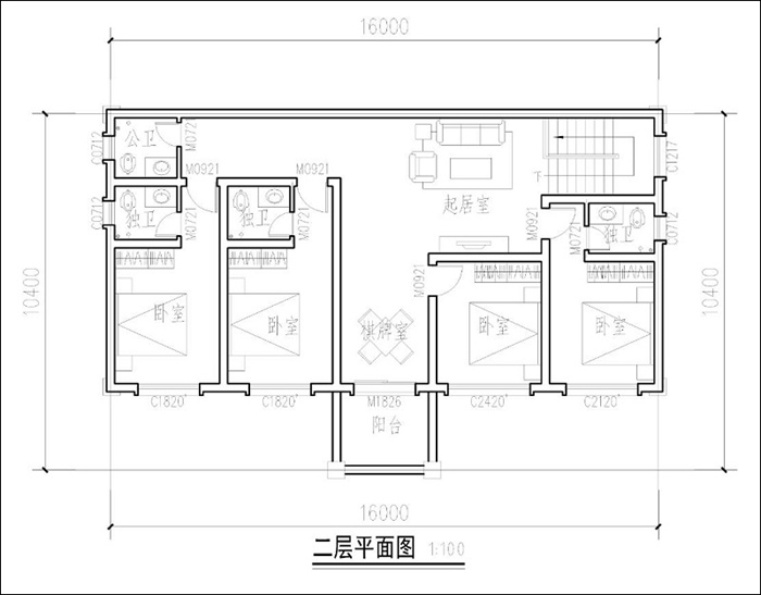 新中式自建别墅平面图
