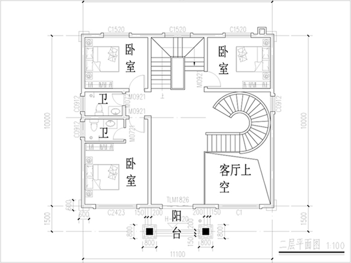 长11米的自建房设计平面图