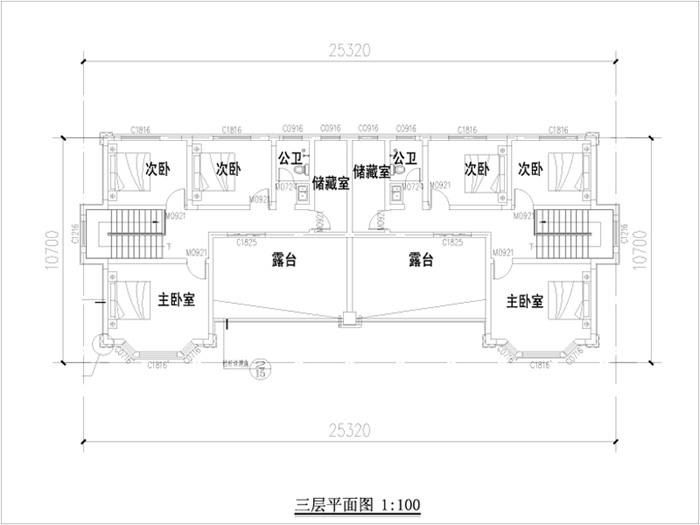 别墅三层平面图