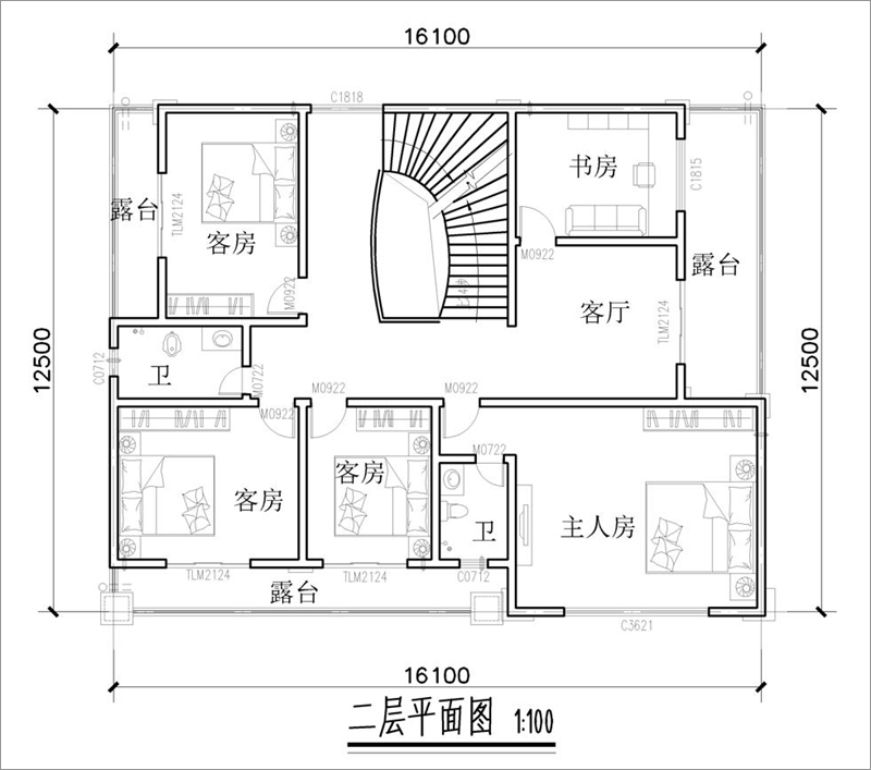 二层平面图