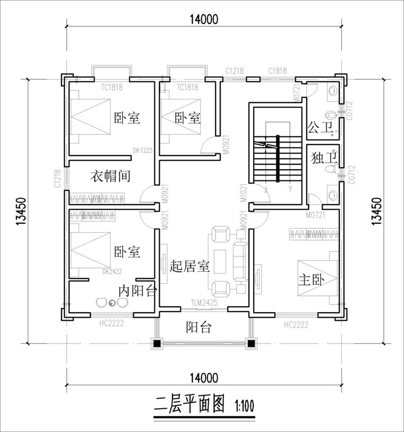 农村三层别墅户型图