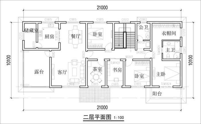 面宽20米自建房别墅平面图