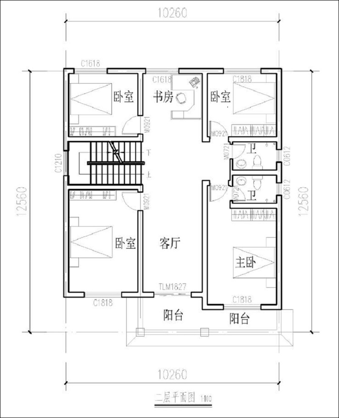 面宽10米自建别墅设计平面图