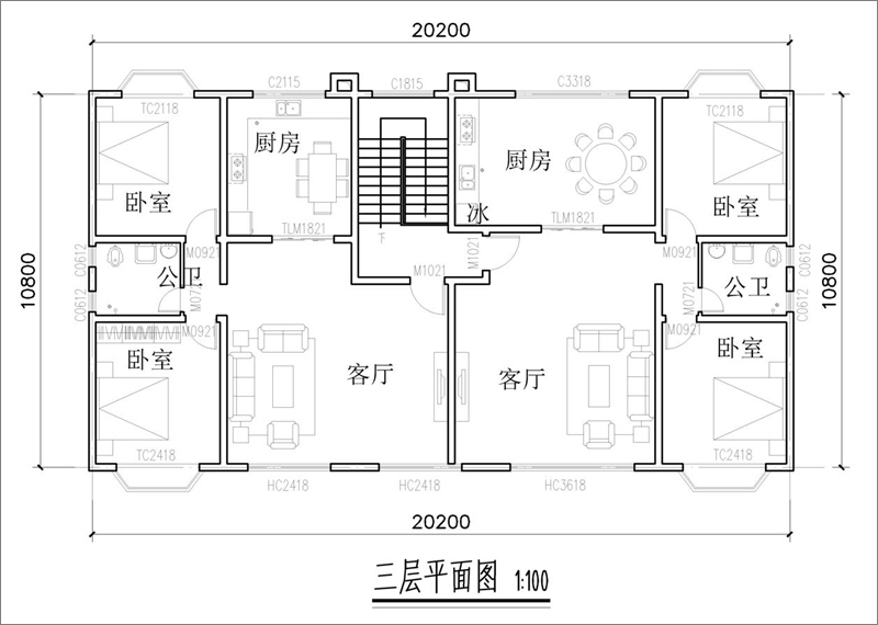 三层平面图