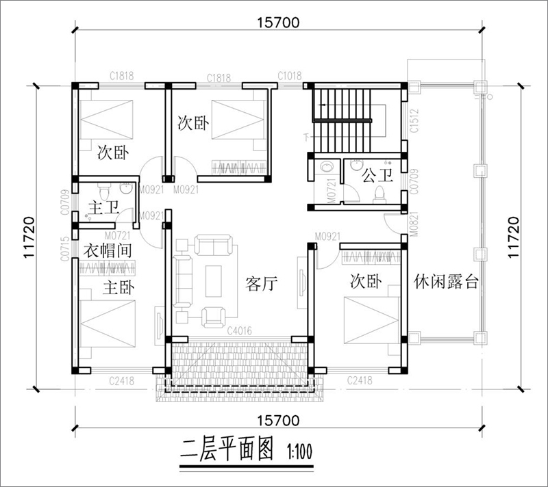 新中式小别墅户型图