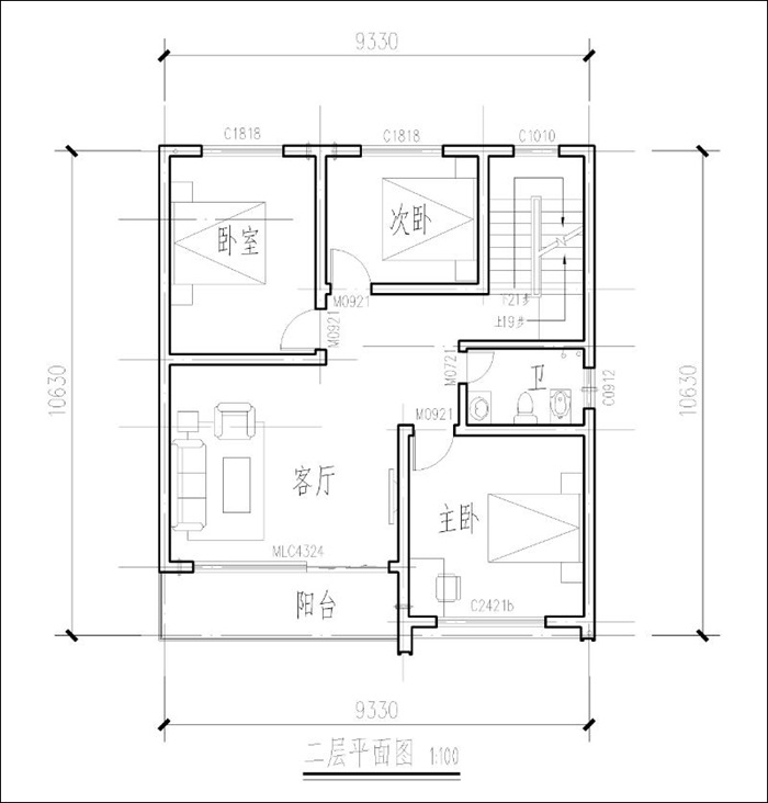 二层平面图设计