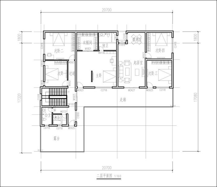 农村七字型房屋设计图