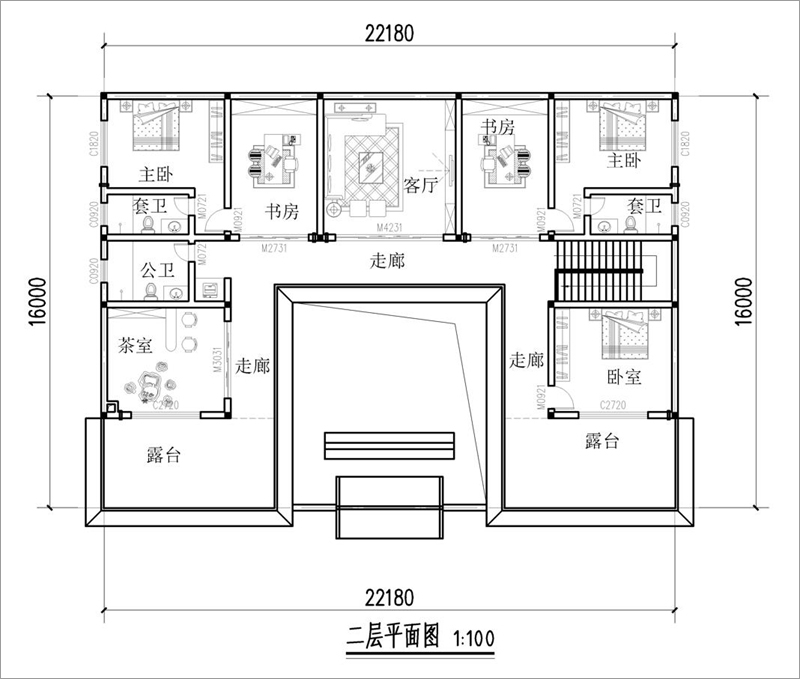 农村四合院二层户型图