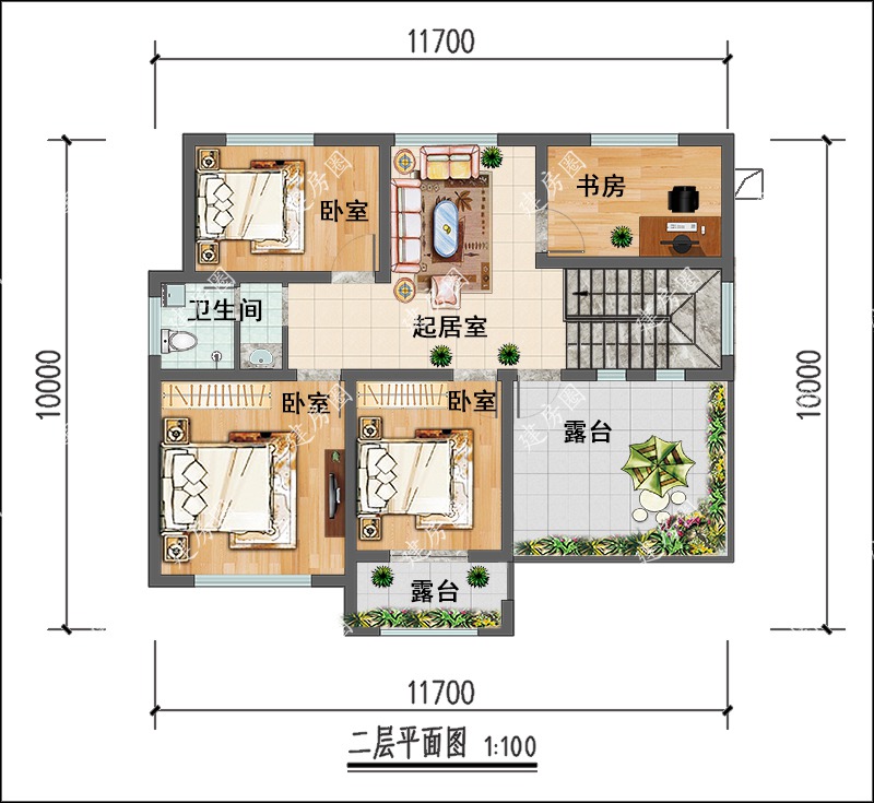 农村110平方房子设计图图片