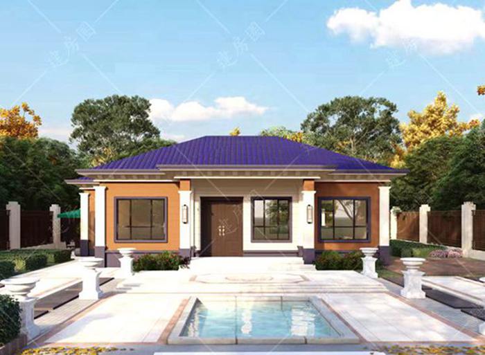 乡村一层自建房设计图 ，外观亮丽，布局合理