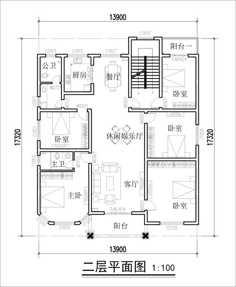 欧式自建别墅平面图