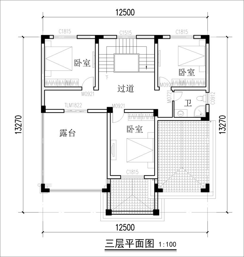 农村三层房屋户型图