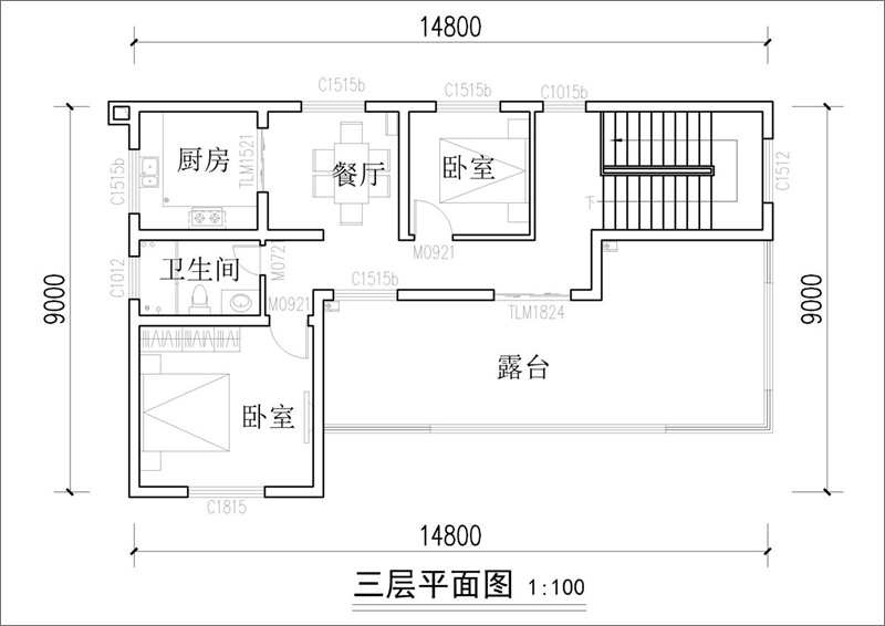 三层乡村自建房平面图