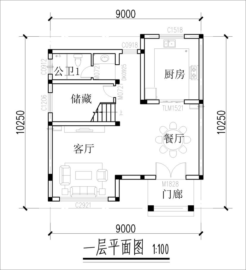 两间三层楼房户型图