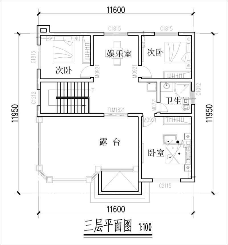 农村欧式别墅设计平面布局图