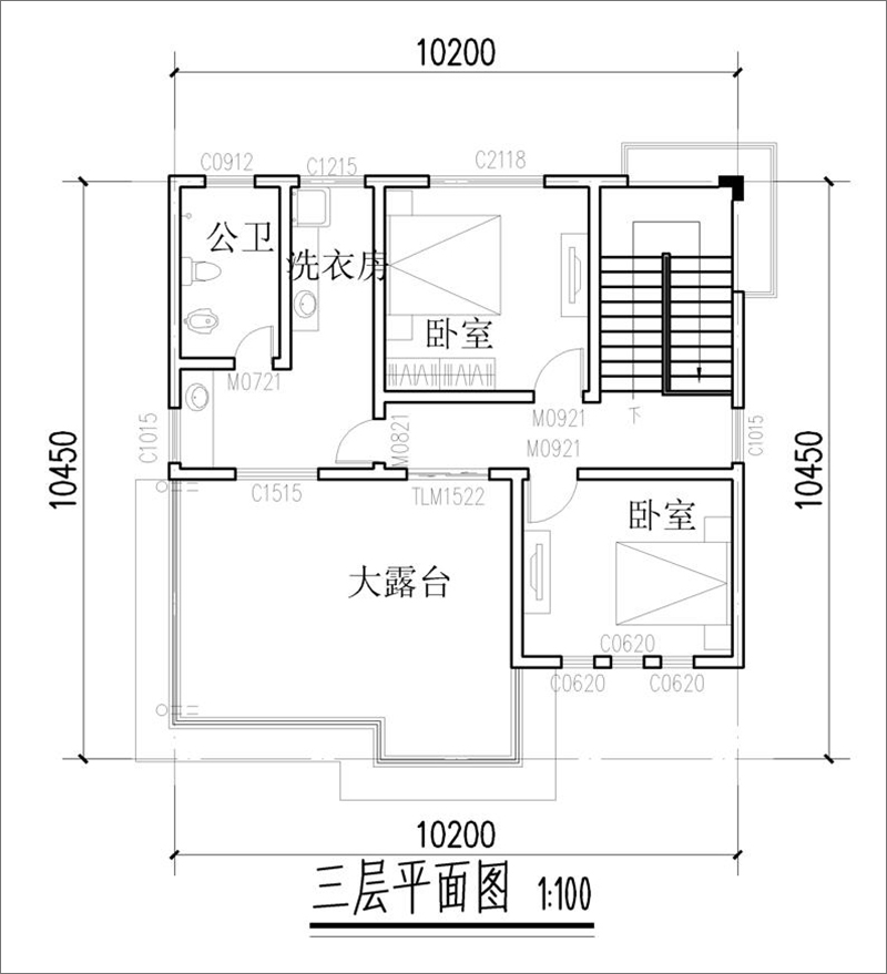 三层现代风格别墅布局图